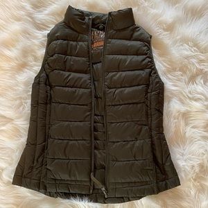 Roolee Olive Puffer Vest Medium